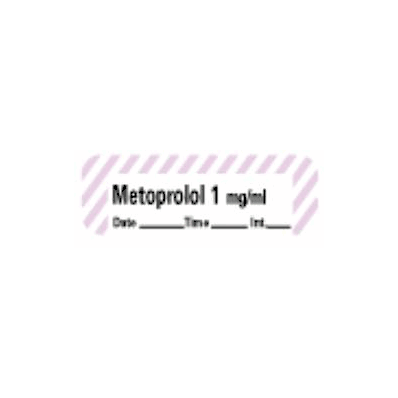 Pharmacy Label Anesthesia Label Metoprolol 1m