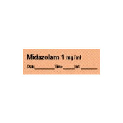 Pharmacy Label Anesthesia Label Midazolam 1 M
