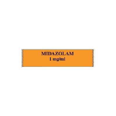 Pharmacy Label Anesthesia Label Midazolam 1 M
