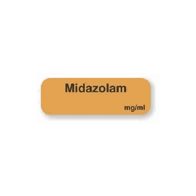 Pharmacy Label Anesthesia Label Midazolam Mg/