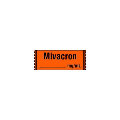 Pharmacy Label Anesthesia Label Mivacron / __