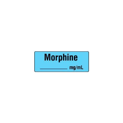 Pharmacy Label Anesthesia Label Morphine / __
