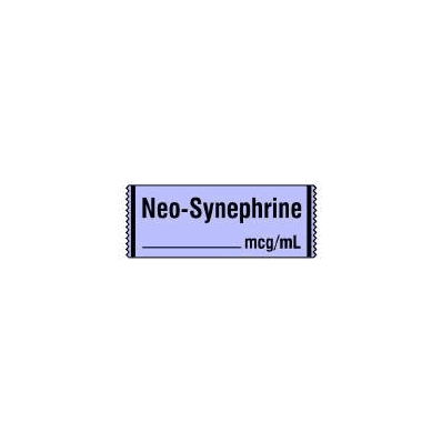 Pharmacy Label Anesthesia Label Neo-synephrin