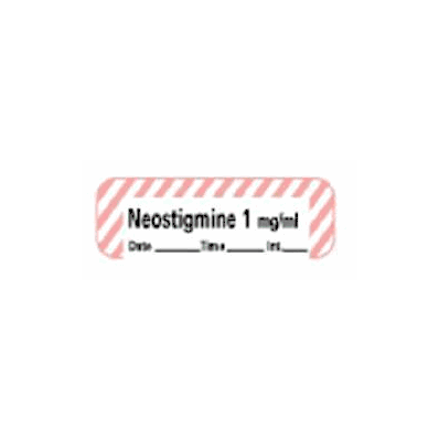Pharmacy Label Anesthesia Label Neostigmine 1