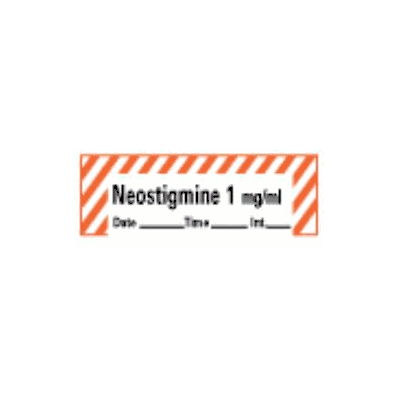Pharmacy Label Anesthesia Label Neostigmine 1