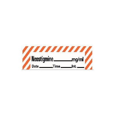 Pharmacy Label Anesthesia Label Neostigmine M