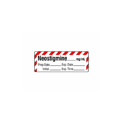 Pharmacy Label Anesthesia Label Neostigmine _
