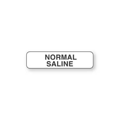 Pharmacy Label Anesthesia Label Normal Saline