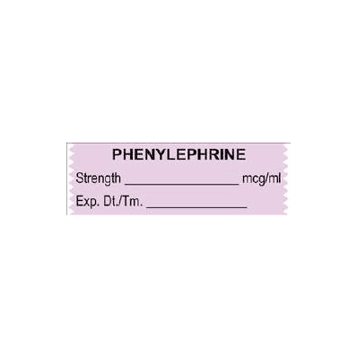 Pharmacy Label Anesthesia Label Phenylephrine
