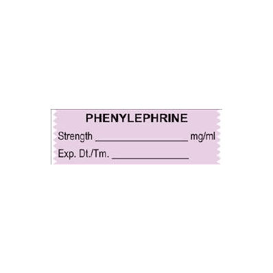 Pharmacy Label Anesthesia Label Phenylephrine
