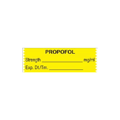 Pharmacy Label Anesthesia Label Propofol Mg/m