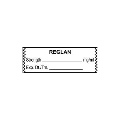 Pharmacy Label Anesthesia Label Reglan White