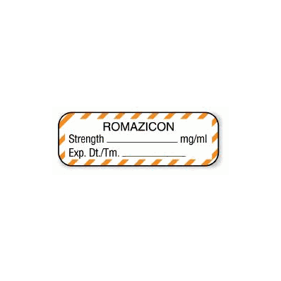 Pharmacy Label Anesthesia Label Romazicon / S