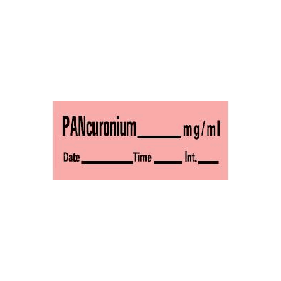 Pharmacy Label Barkley Anesthesia Label Panc