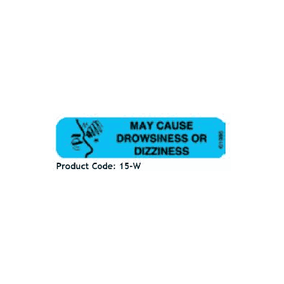 Pharmacy Label Drug Alert May Cause Drowsines