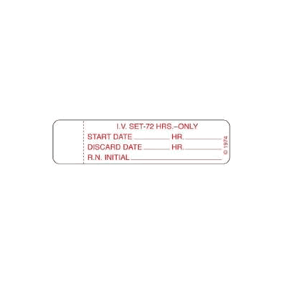 Pharmacy Label Iv Alert I.V. Set - 72 Hrs. -