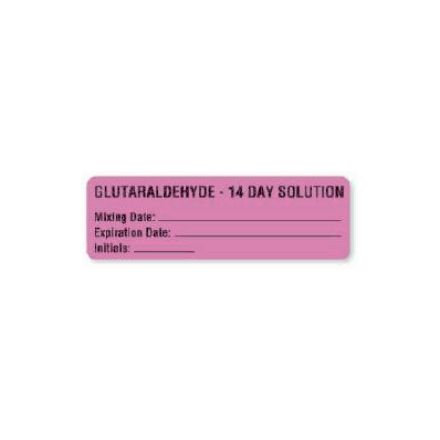 Pharmacy Label Sterilization Label Glutaralde