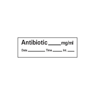 Pharmacy Label Timemed Anesthesia Label Antib