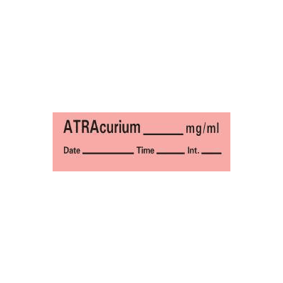 Pharmacy Label Timemed Anesthesia Label Atrac
