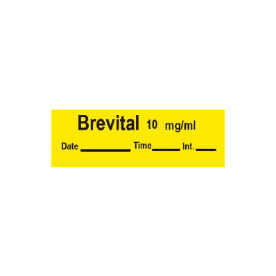 Pharmacy Label Timemed Anesthesia Label Brevi