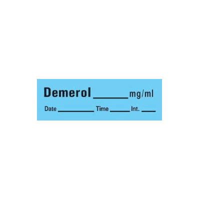 Pharmacy Label Timemed Anesthesia Label Demer