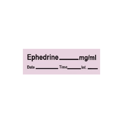 Pharmacy Label Timemed Anesthesia Label Ephed