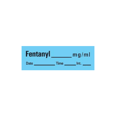 Pharmacy Label Timemed Anesthesia Label Fenta