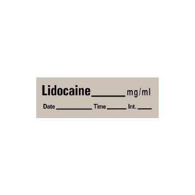 Pharmacy Label Timemed Anesthesia Label Lidoc