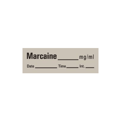 Pharmacy Label Timemed Anesthesia Label Marca
