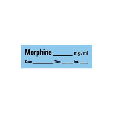 Pharmacy Label Timemed Anesthesia Label Morph