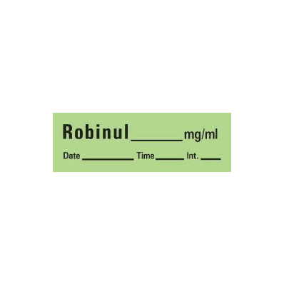 Pharmacy Label Timemed Anesthesia Label Robin