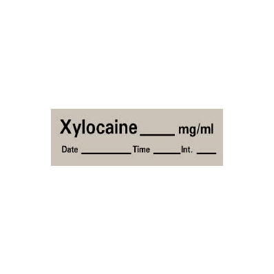 Pharmacy Label Timemed Anesthesia Label Xyloc