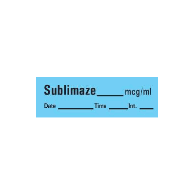 Pharmacy Label Timemed Drug Label Sublimaze B