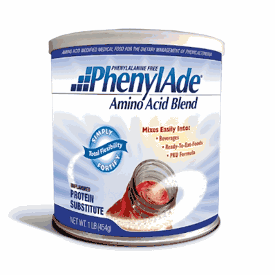 PhenylAde AA Blend, Unflavored Cans, 454 g x 4 PKU Oral Supplement