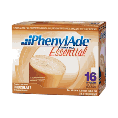 PhenylAde Essential DM, Chocolate Pouches 40 g x 16