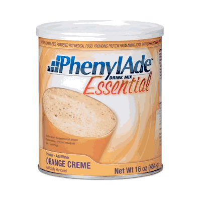 PhenylAde Essential DM, Orange Crme Cans PKU Oral Supplement, 454 g x 4