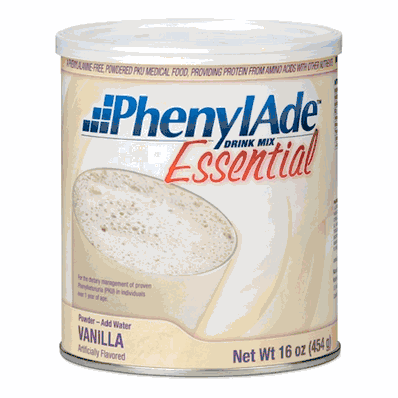 PhenylAde Essential DM, Vanilla Cans PKU Oral Supplement, 454 g x 4