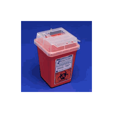 Phlebotomy Sharps Container 1-piece 15.5h X 2