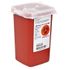 Sharps Container, 1 qt, 6-1/4" H X 4-1/2" W X 4-1/4" D, sold as 100/Case, Phlebotomy Free Standing Vertical Entry with Locking Lid, Red Base / Translucent Lid by Cardinal 8900SA <br><br><font color="red"><b>BACK TO THE PRODUCT TABLE, <a href="https://www.aaawholesalecompany.com/needles-and-syringes-sharps-collectors-phlebotomy-sharps-containers.html">CLICK HERE</a></b></font>