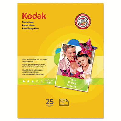 Photo Paper, 8-1/2 x 11 Glossy, 6.5 mil Ink