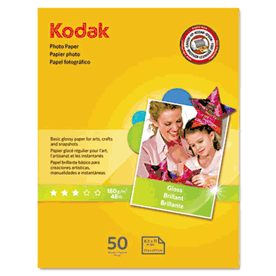 Photo Paper, 8-1/2 x 11 Glossy, 6.5 mil Ink