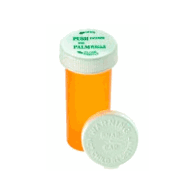 Physician Pill Bottle, Pill Clark Push & Turn Amb 8 Dr