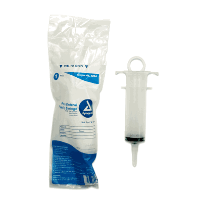Piston Enteral Feeding Syringe, pole bag 60cc