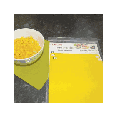 Placemats, Dycem, Yellow, 4
