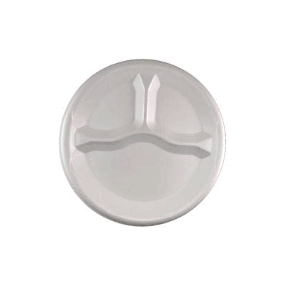Plate Disposable Foam - Plate, Foam 3compartm