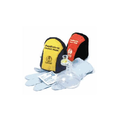 Pocket Mask - Mask, Pocket Ped Red/Blk - Lae