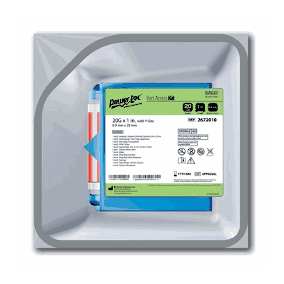 Port Access Kit, 20 ga x 1", 8" tubing, Y-Site port