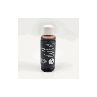Povidone Iodine Prep Solution, 4 oz, 48/cs