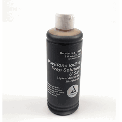 Povidone Iodine Prep Solution, 8 Oz - 24/Cs