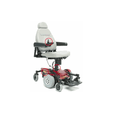 Power Wheelchair Jazzy Select 6 23-1/2 Inch 3